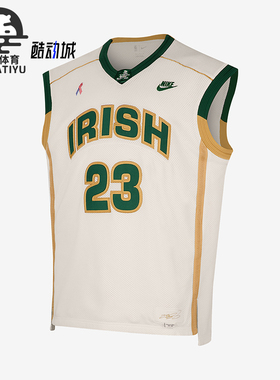 Nike/耐克正品2025男士V领套头透气经典篮球背心T恤IF0292-133