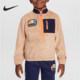 Nike 200 PLAY小童休闲立领拼接卫衣HQ8073 耐克正品 POWDER