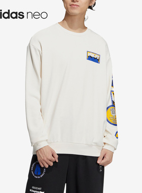 Adidas/阿迪达斯正品NEO新款男女运动印花休闲套头卫衣IA6845