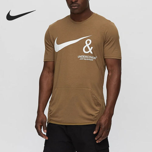 Nike耐克正品字母印花男透气圆领套头常规版型短袖T恤CD7526-382