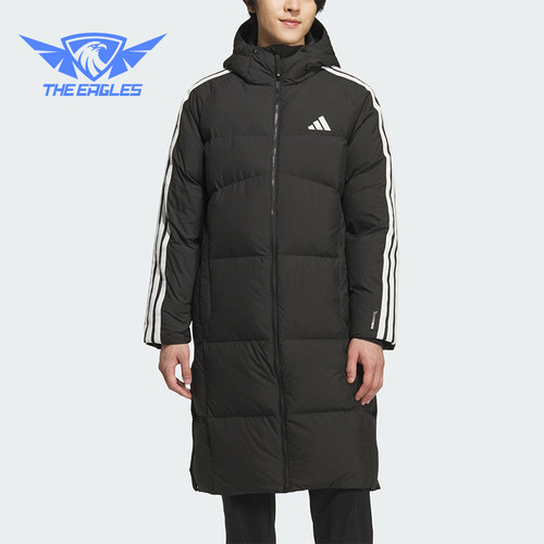 Adidas/阿迪达斯正品2025秋季款男士日常保暖连帽羽绒服KC2498