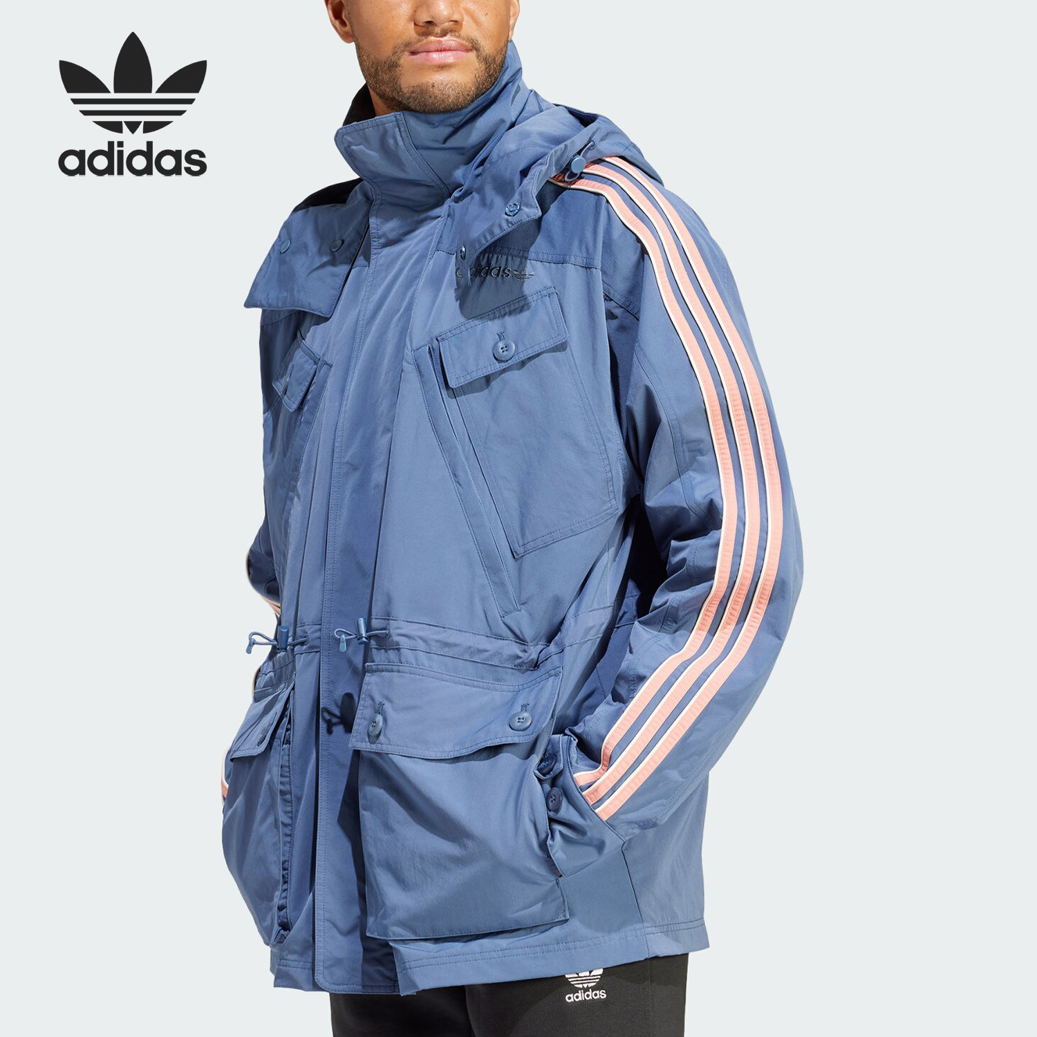 阿迪达斯男士连帽夹克外套