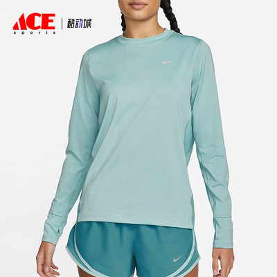 Nike/耐克正品2025女士正肩袖运动训练透气针织长袖T恤DX0309-442