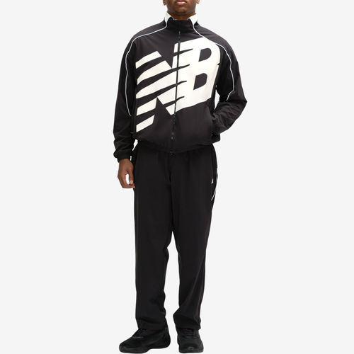 New Balance新百伦正品篮球男梭织宽松速干长袖夹克MJ61X398-BK