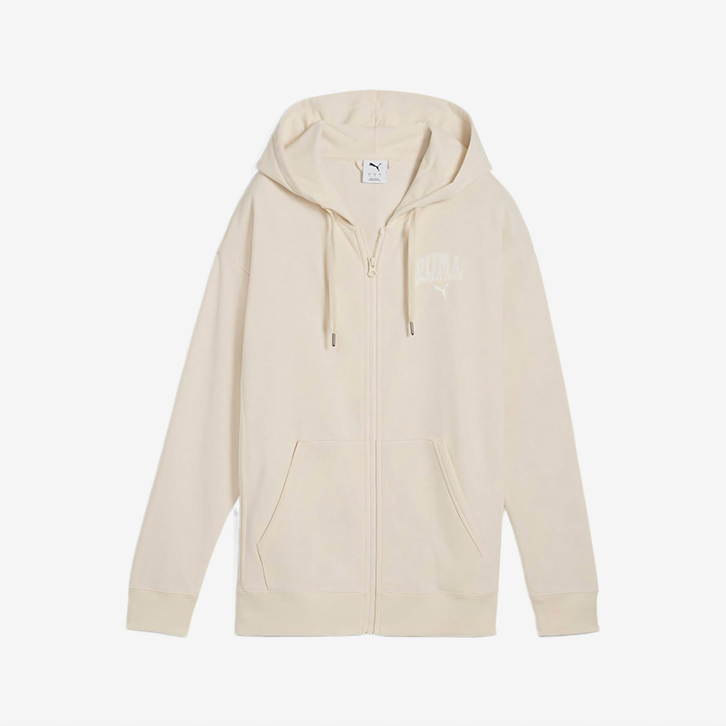 Puma/彪马官方正品2025新款女士连帽针织保暖宽松外套690232-87