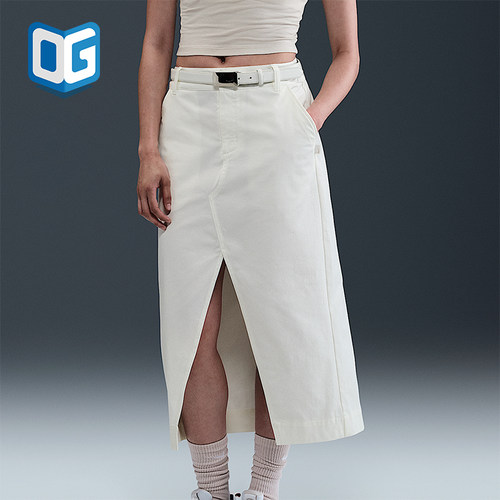 Nike/耐克正品CLLCTN TWILL女士透气斜纹休闲半身裙HQ8023-133