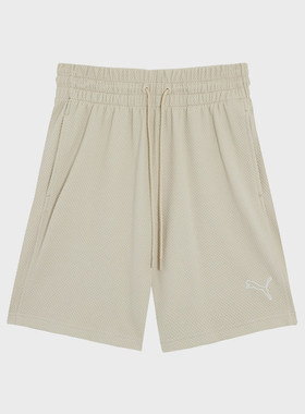 Puma/彪马正品新款女士运动针织休闲高腰跑步五分短裤