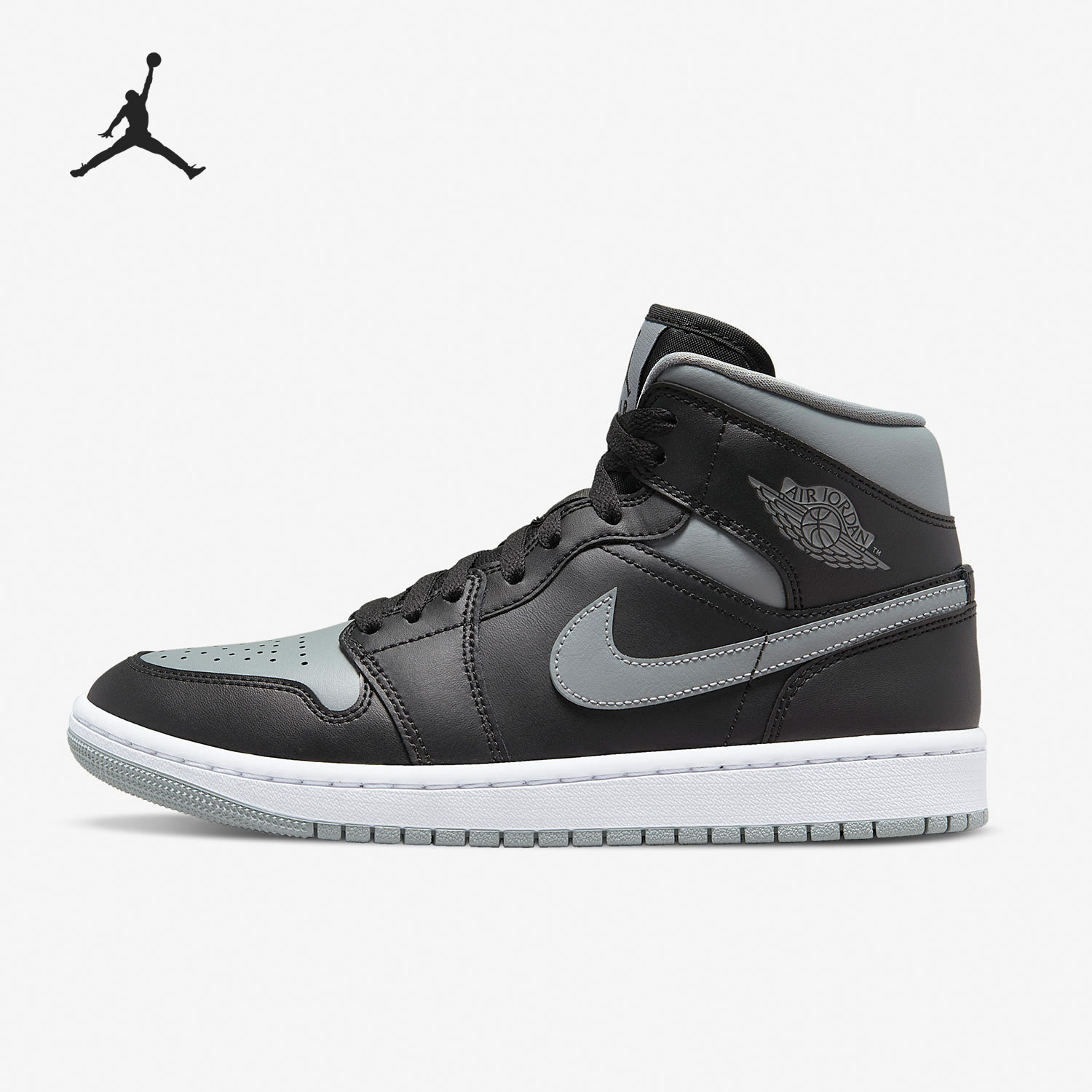 Nike/耐克正品AIR JORDAN1 MID女子休闲耐磨板鞋BQ6472-007