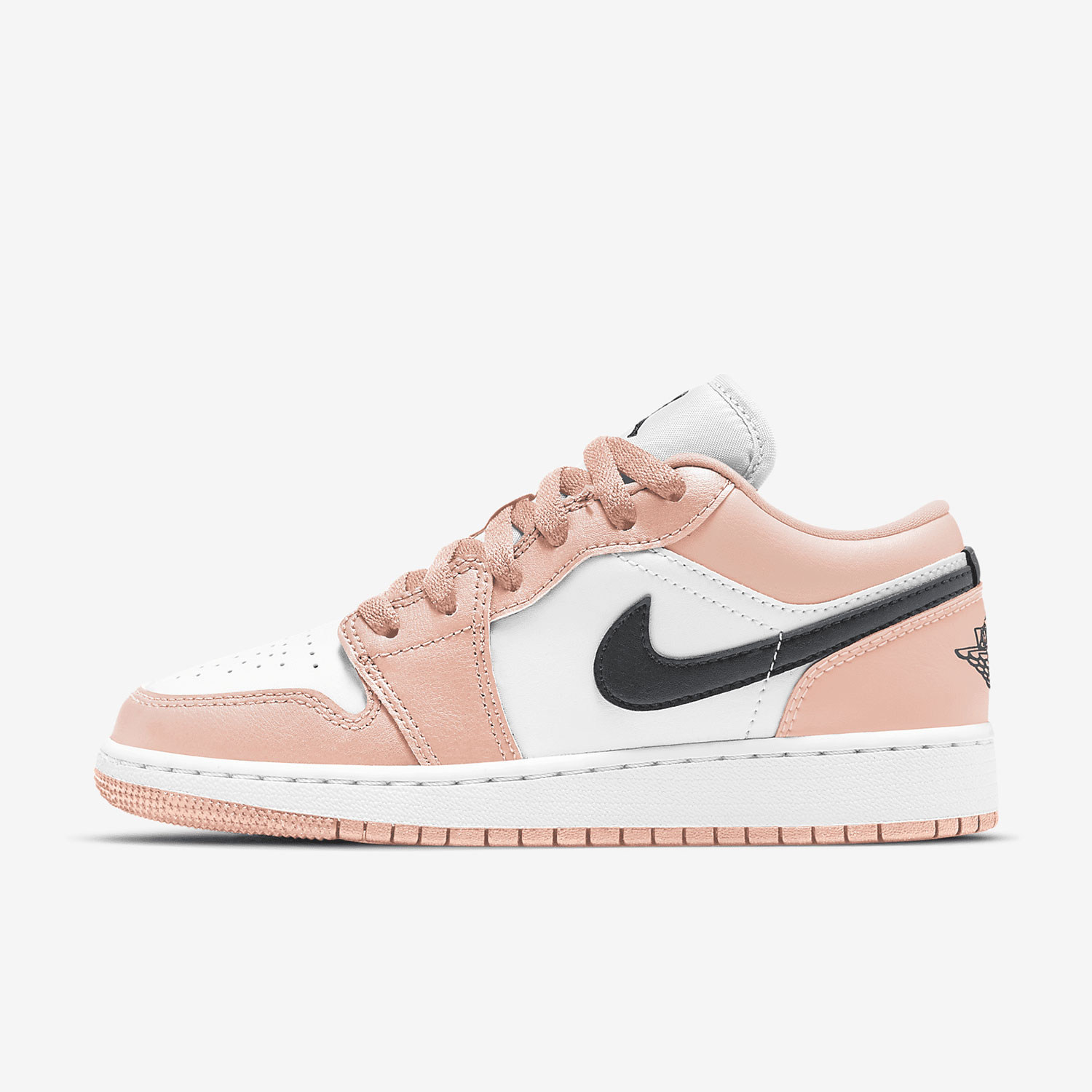 Nike/耐克Air Jordan 1 AJ1橙儿童休闲透气黑白运动鞋553560-800