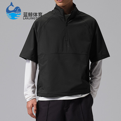 Nike/耐克正品Jordan男士防风半拉链立领短袖T恤IM7791-010
