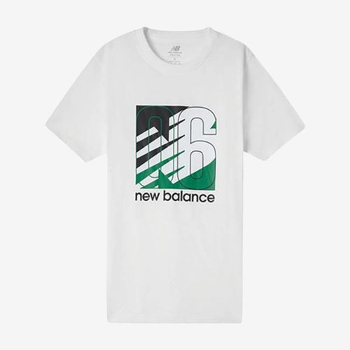 New Balance新百伦正品男透气针织圆领印花短袖T恤MT11909-WT