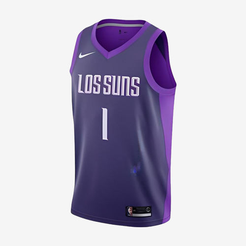 Nike耐克正品NBA城市版太阳队德文布克复古透气1号篮球912143-566