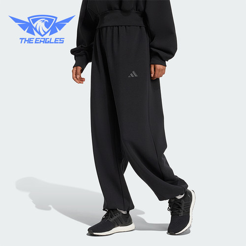 Adidas/阿迪达斯正品新款男女黑色宽松经典休闲运动长裤JM1652