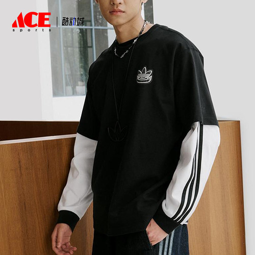 Adidas/阿迪达斯正品三叶草男女圆领简约经典运动短袖T恤KC3107