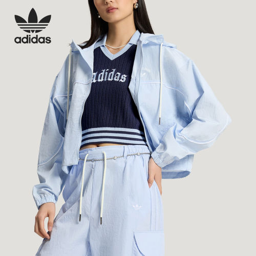 Adidas/阿迪达斯官方正品三叶草女士户外运动透气时尚外套KT3056