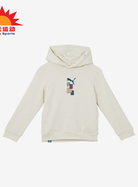 Puma/彪马正品夏季大童套头时尚连帽运动休闲印花卫衣679270-99