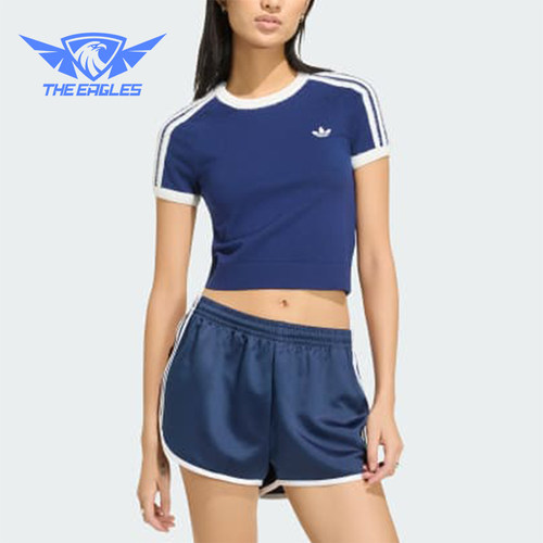 Adidas/阿迪达斯正品KNITTED T-SHIRT女士运动短袖T恤KW2606