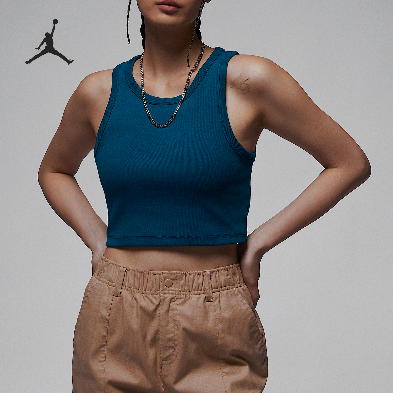 Nike/耐克官方正品JORDAN女士新款复古针织无袖背心DX4701-427