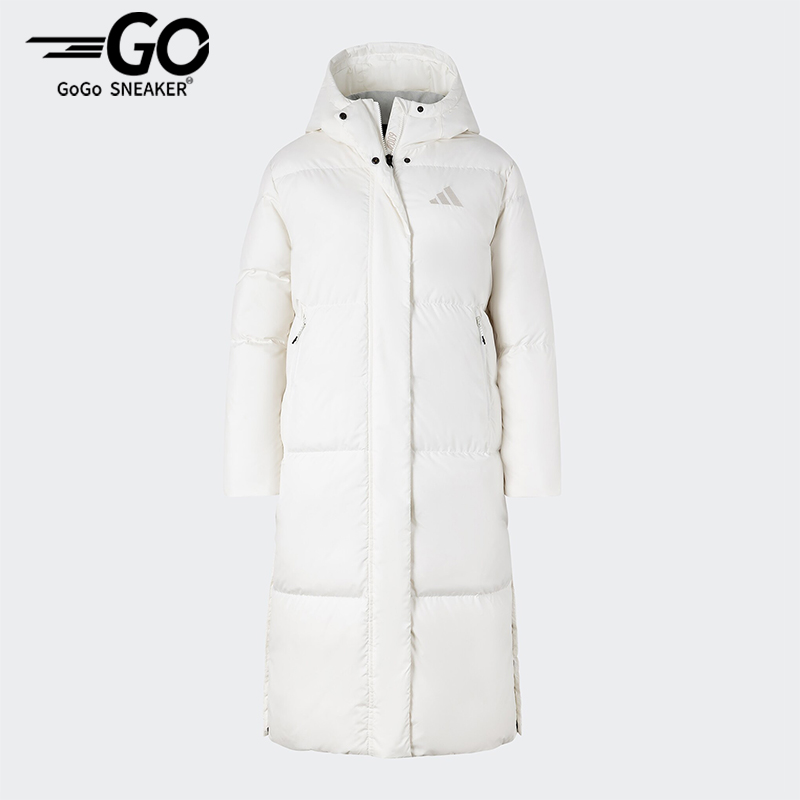 Adidas/阿迪达斯正品新款女士简约超轻保暖长款羽绒服JV6196