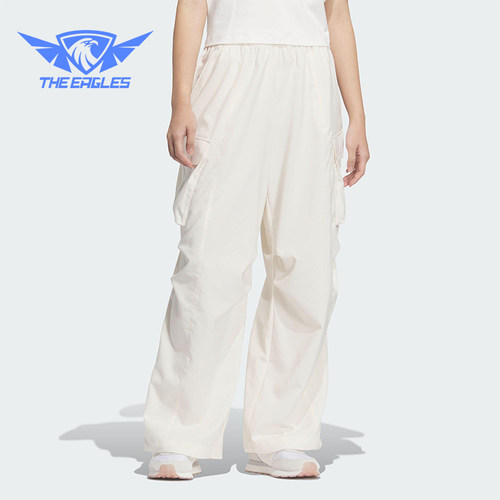 Adidas/阿迪达斯正品2025新款女士经典梭织休闲户外长裤JZ2334
