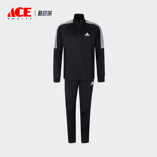 Adidas/阿迪达斯正品春秋男士休闲运动三条纹户外修身套装H28922