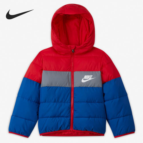 Nike/耐克正品新款PUFFER 小童休闲保暖连帽棉服外套 HA5218-480