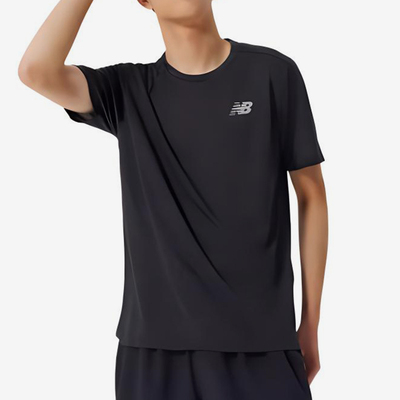 New Balance/NB正品夏季新款男子运动训练透气短袖T恤AMT21262-BK