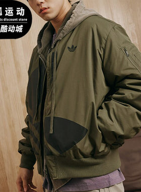 Adidas/阿迪达斯正品三叶草男女复古宽松休闲夹克外套JL8381