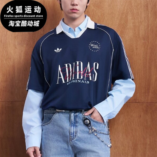 Adidas/阿迪达斯正品三叶草针织宽松休闲潮流短袖POLO衫KY2192