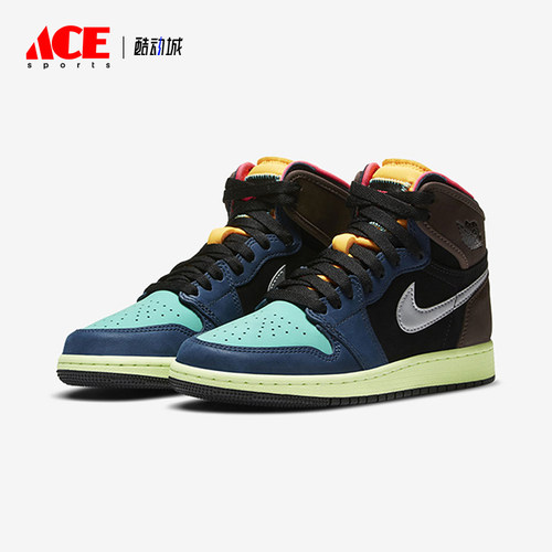 Nike/耐克正品JORDANAirJordan1新款黑蓝色经典去板鞋57541-201