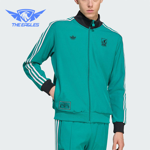 Adidas/阿迪达斯正品三叶草男士休闲运动立领耐穿足球外套JW5464