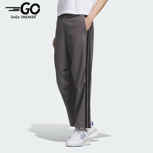 Adidas/阿迪达斯正品2025男士运动梭织经典三条纹直筒长裤KC3907