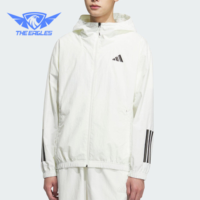 Adidas/阿迪达斯正品运动男士经典宽松透气连帽夹克外套KC3928