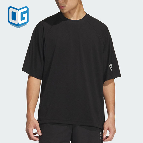 Adidas/阿迪达斯正品2025夏季款男士运动宽松针织透气短袖KH1473
