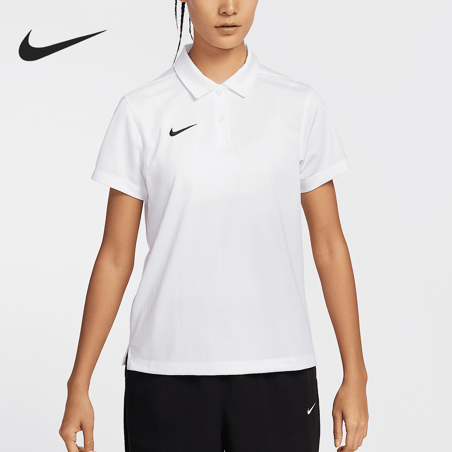 Nike/耐克官方正品DRI-FIT女士简约户外休闲耐穿POLO衫IB8748-100