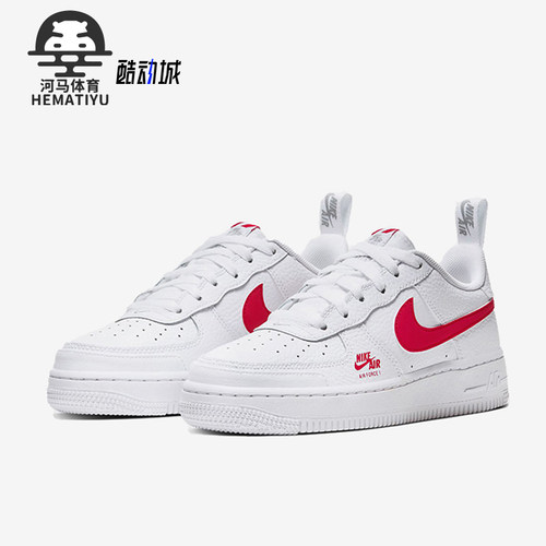 Nike/耐克正品空一号AirForce1新款女白红色板鞋CZ4203-100