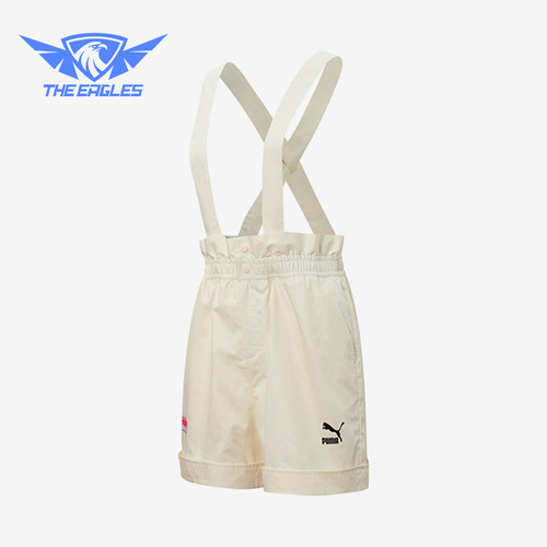 Puma/彪马正品夏季女士透气可拆卸背带运动休闲宽松短裤537516-65