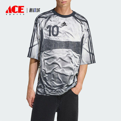 Adidas/阿迪达斯正品ADILENIUM男士透气圆领宽松耐穿短袖KF8523