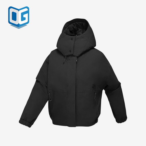 Skechers/斯凯奇正品新款女士户外运动保暖耐穿梭织连帽棉服