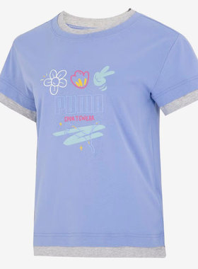 Puma/彪马正品秋冬季女子运动印花休闲短袖T恤537515-23