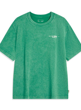 Lining/李宁正品中国文化系列男子短袖透气休闲文化衫上衣AHST439