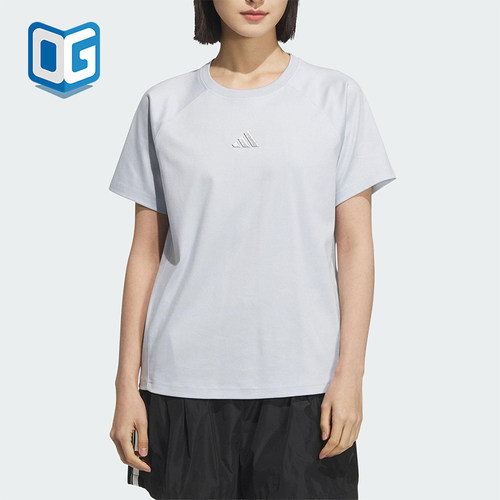 Adidas/阿迪达斯正品2025夏季款女士运动经典针织圆领短袖KB7596