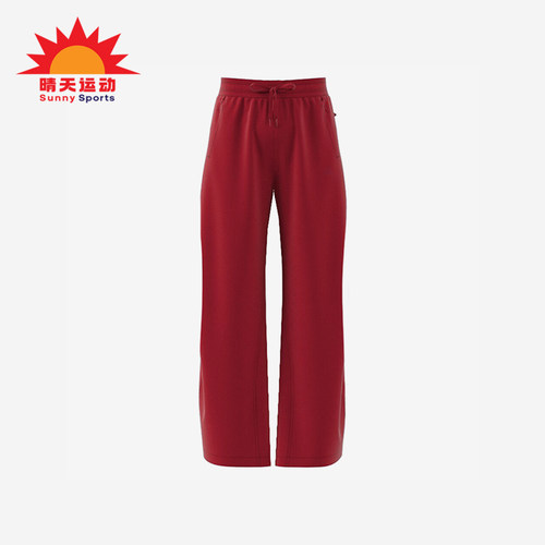 Adidas/阿迪达斯正品2025春女士运动时尚梭织经典直筒长裤JM8792