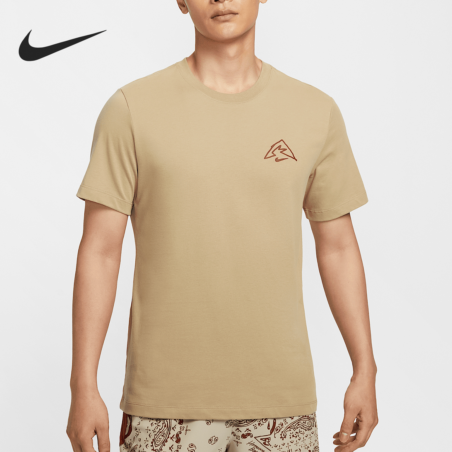 Nike/耐克官方正品Dri-FIT男士越野跑图案运动透气T恤HJ3663-297