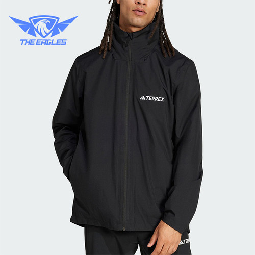 Adidas/阿迪达斯正品新款男士户外梭织连帽夹克外套JM8692