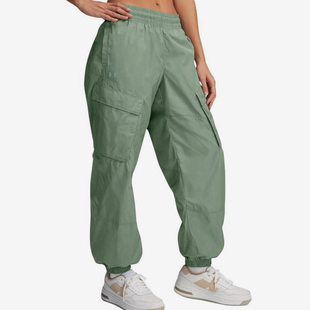 安德玛正品 1389672 2025新款 潮流透气束脚运动长裤 348 女子时尚