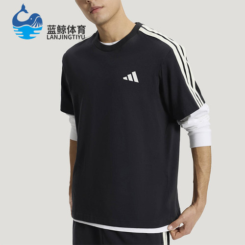 Adidas/阿迪达斯正品2026年男士日常休闲经典运动短袖T恤KR2490