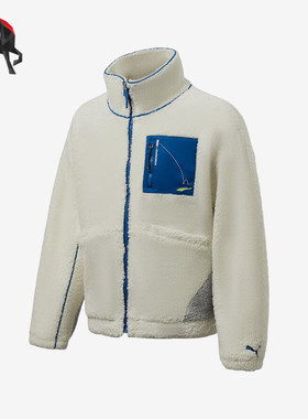 Puma/彪马正品男子时尚保暖羊羔绒运动夹克外套532597-73