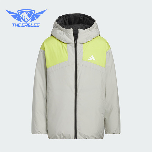 Adidas/阿迪达斯正品冬季儿童运动三条纹保暖双面羽绒服KC5935