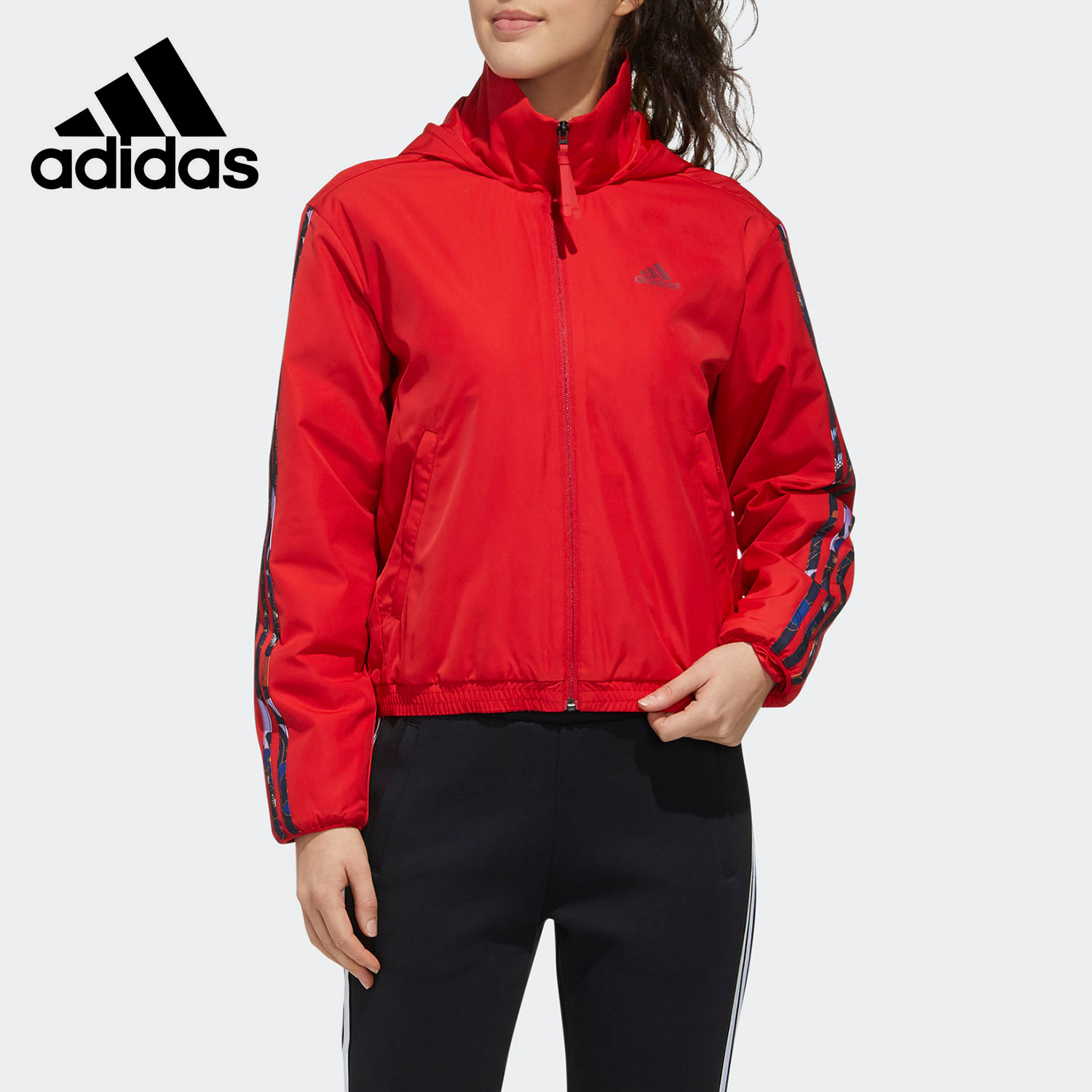 阿迪达斯女子加绒休闲夹克外套